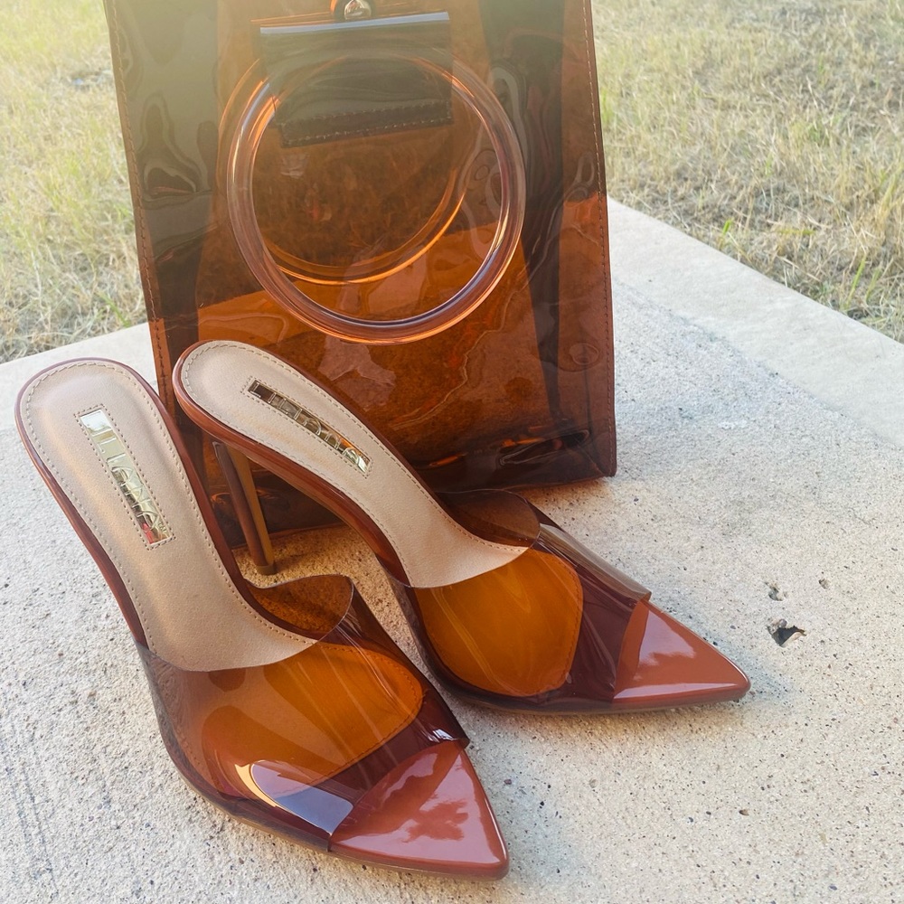 matching handbag and heel set